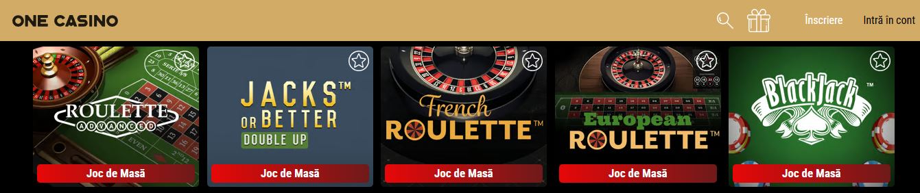 Joacă jocuri de masă clasice la 1 Casino și descoperă ruleta franceză, europeană și blackjack